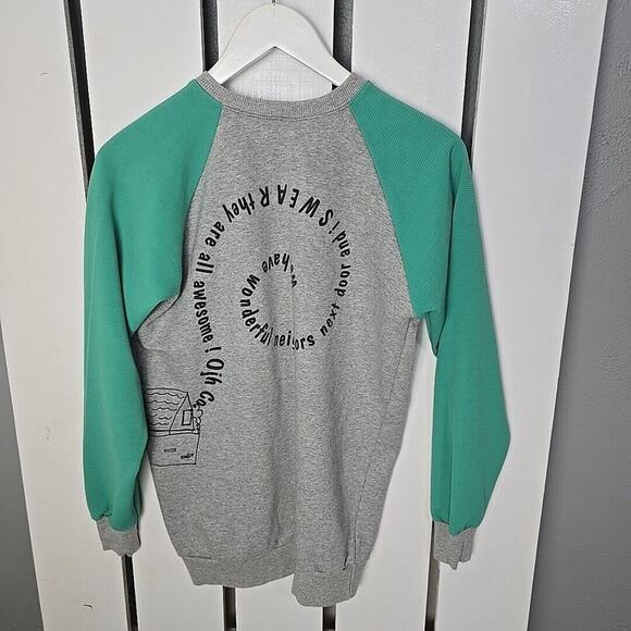 Jin-Ho Men's Korean Neighbors Grey Graphic Crew Sweatshirt Med Streetwear - Picture 3 of 9